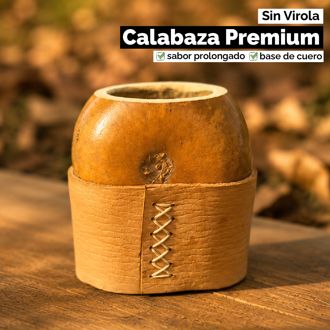 Mate Calabaza Galleta (con base) - Sin virola