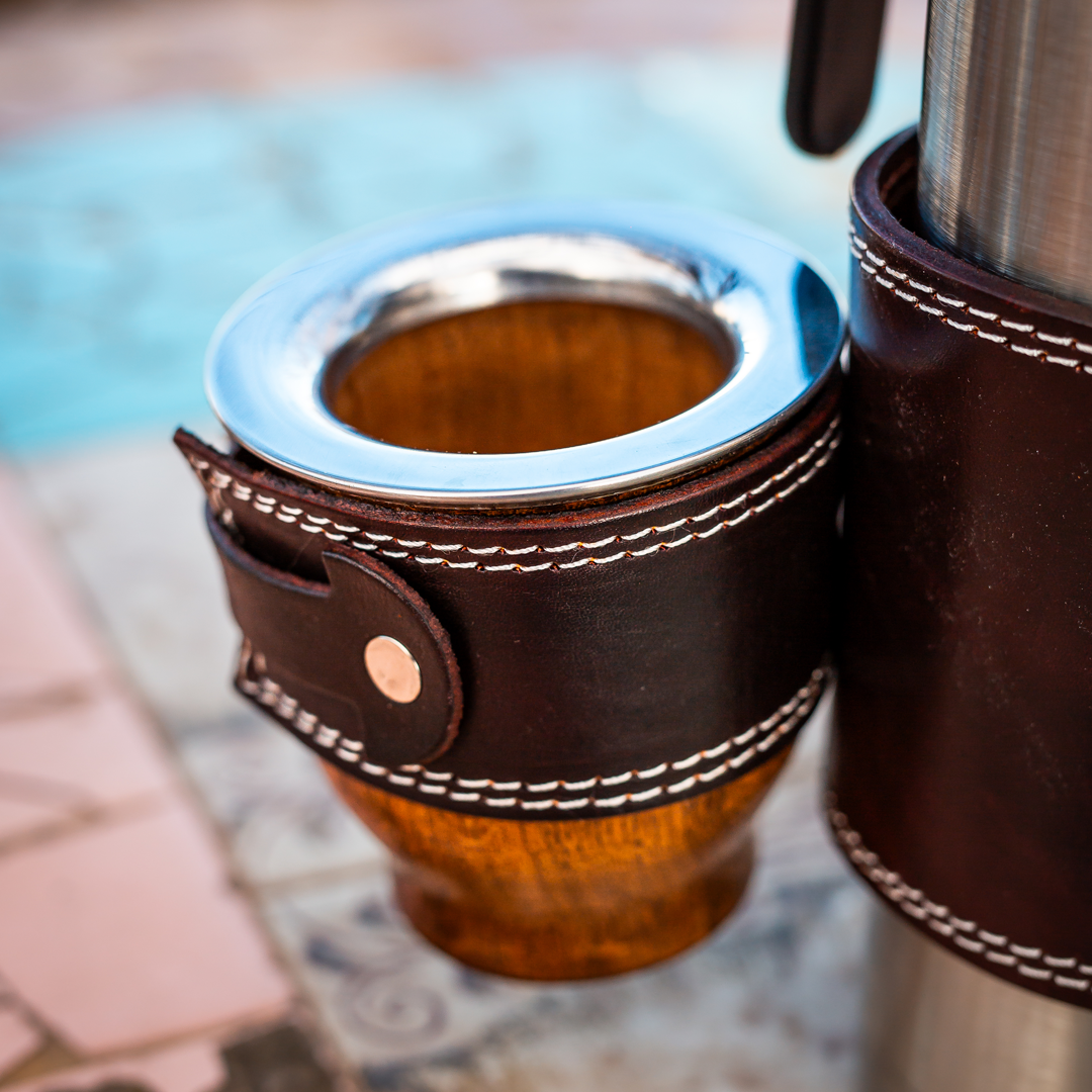 Matera Express / Mate Holder for Thermos - Leather