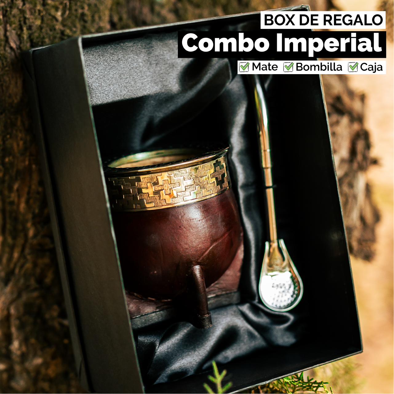 Gift Box - Imperial Style (Gourd or Stainless Steel) Mate Cup