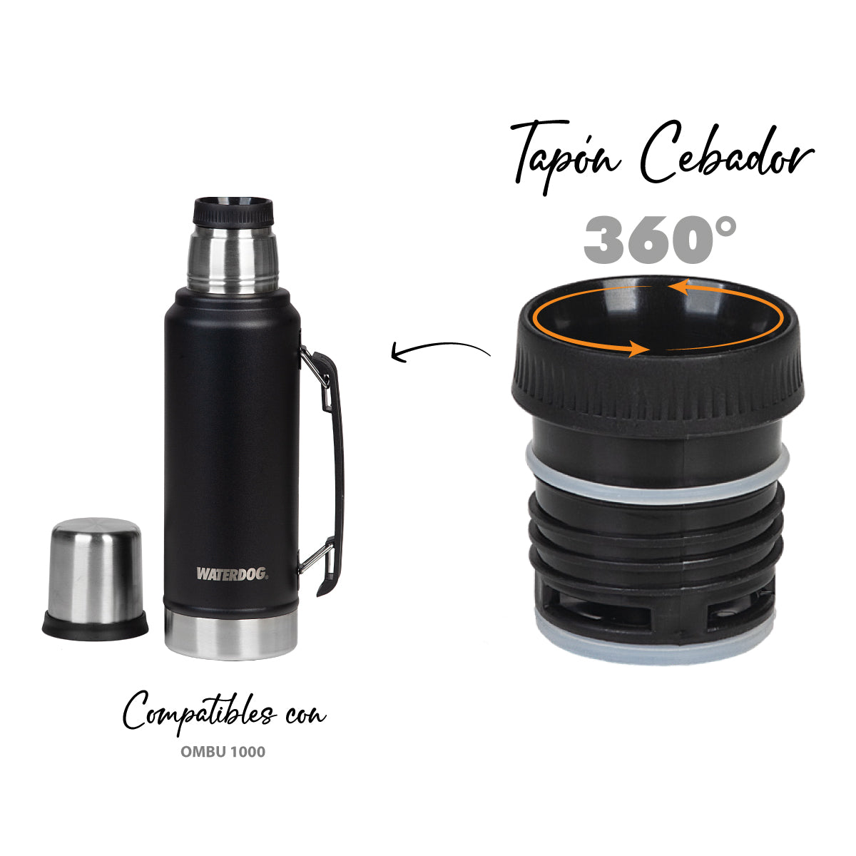 1 LT Stainless Steel Vacuum Thermos - Waterdog OMBU