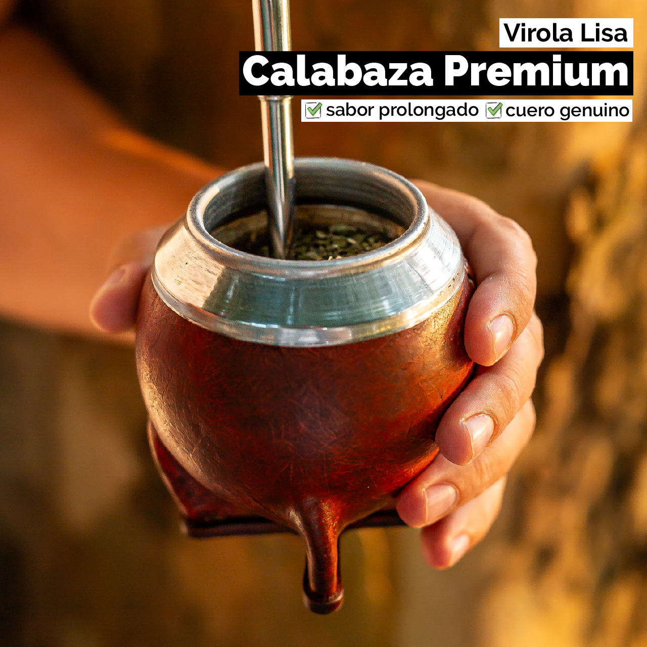 Mate Torpedo (Calabaza) - Virola Acero