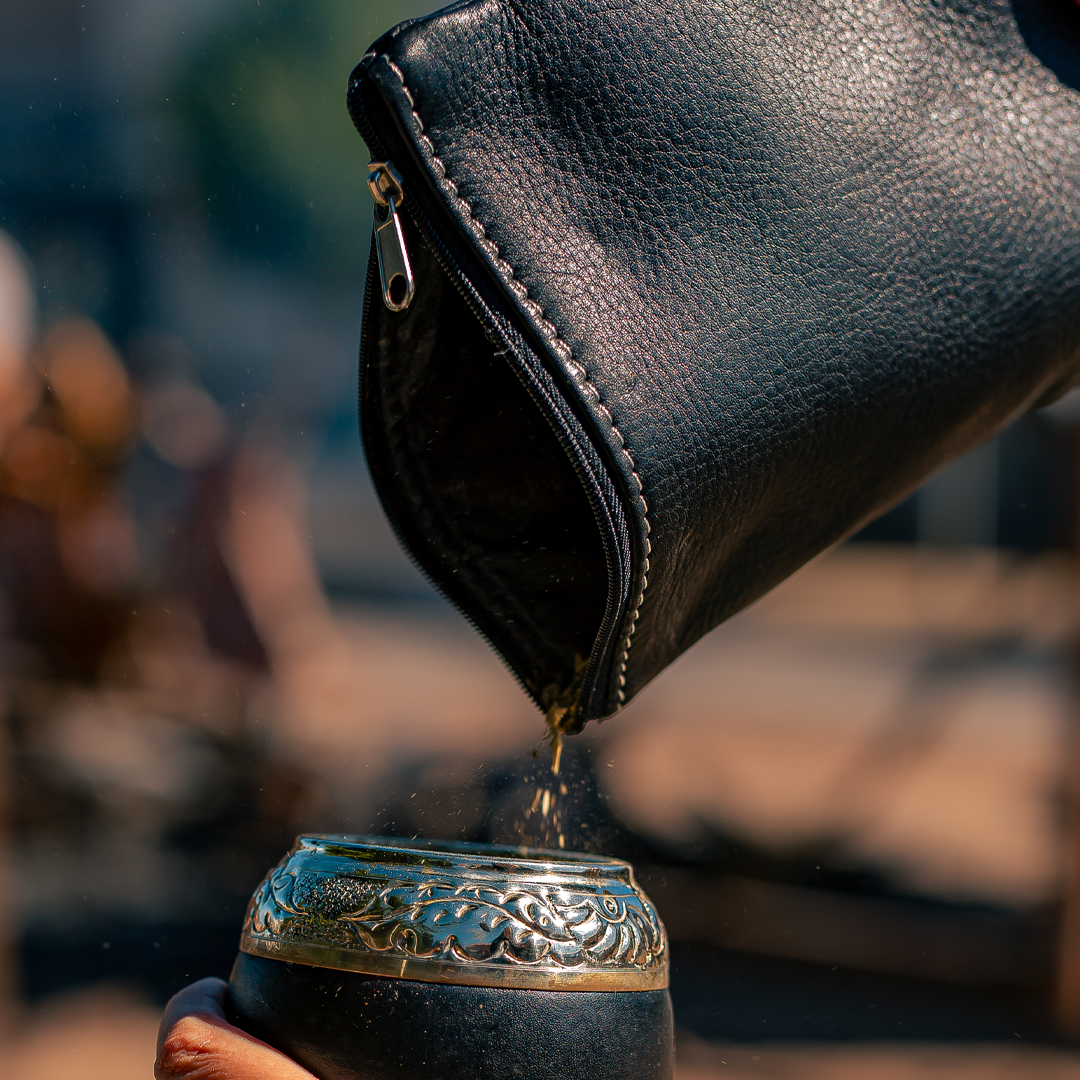 Small Leather Yerba Mate Pouch - 250cc