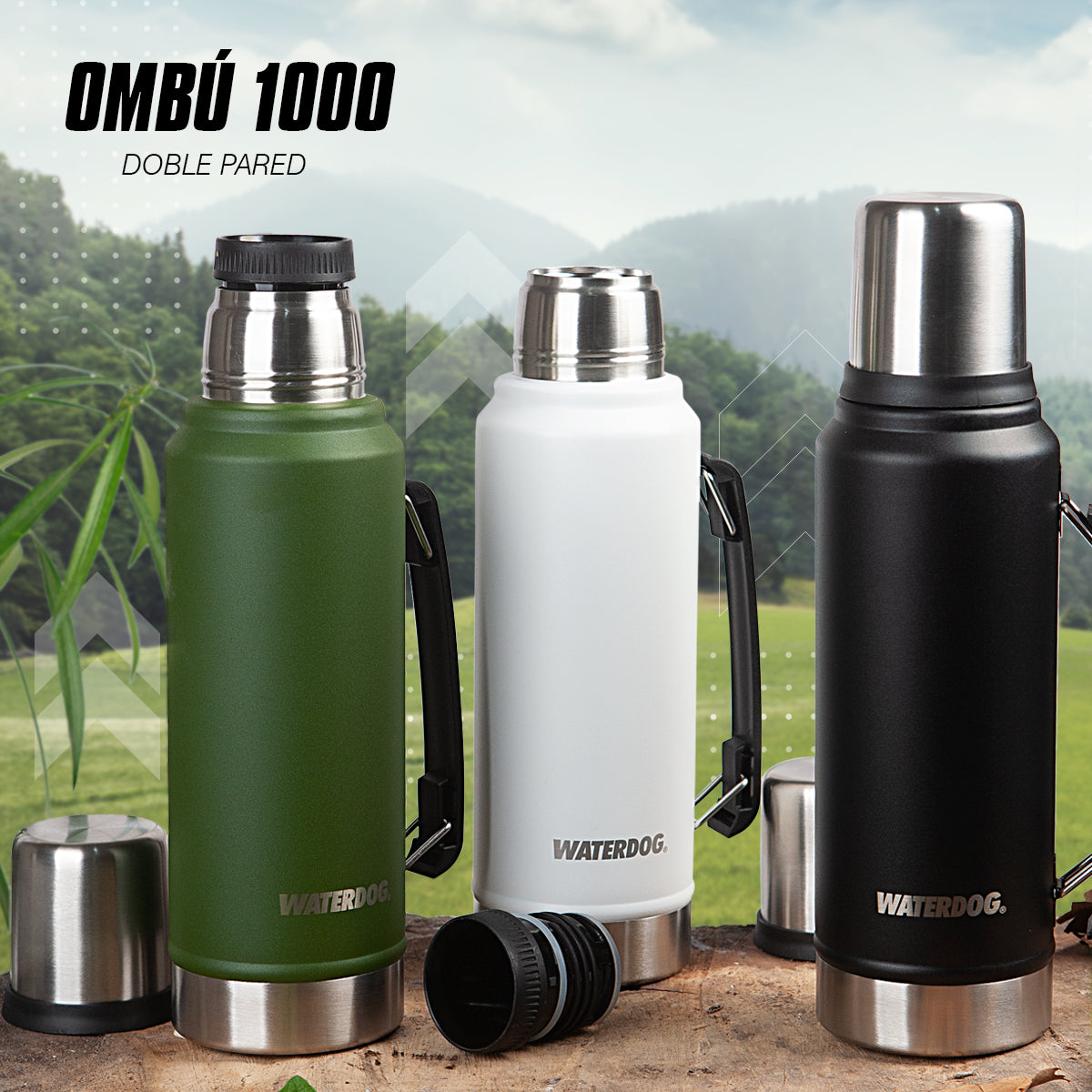 1 LT Stainless Steel Vacuum Thermos - Waterdog OMBU