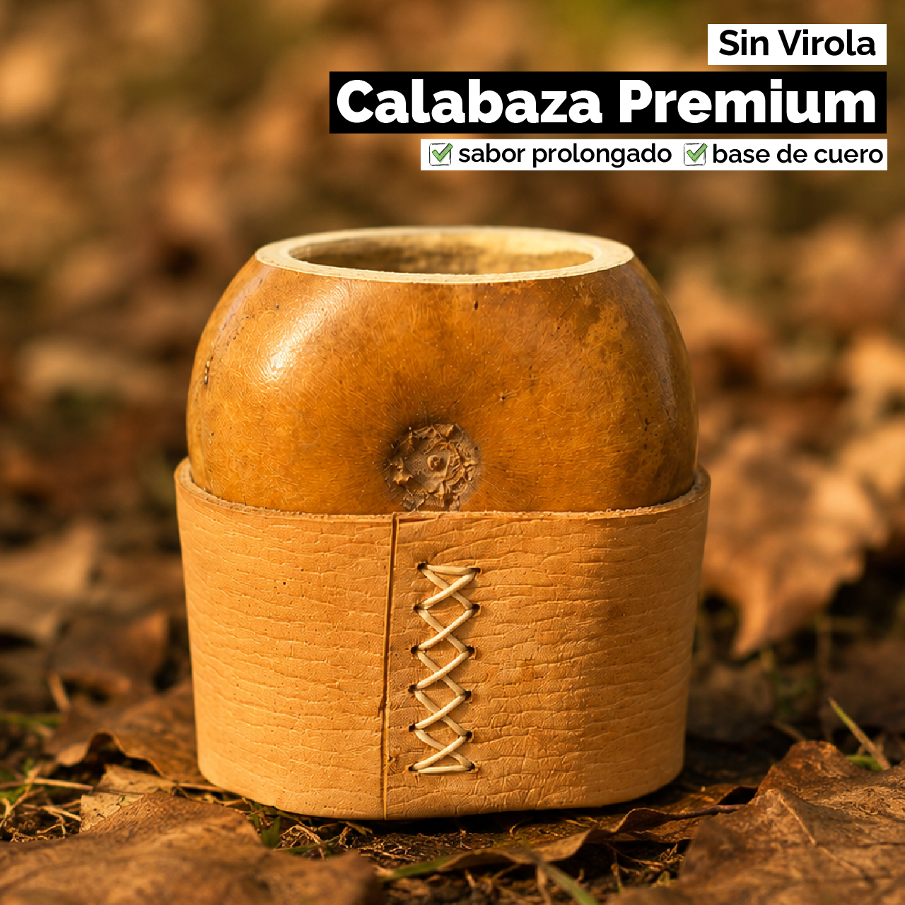 Mate Calabaza Galleta (con base) - Sin virola