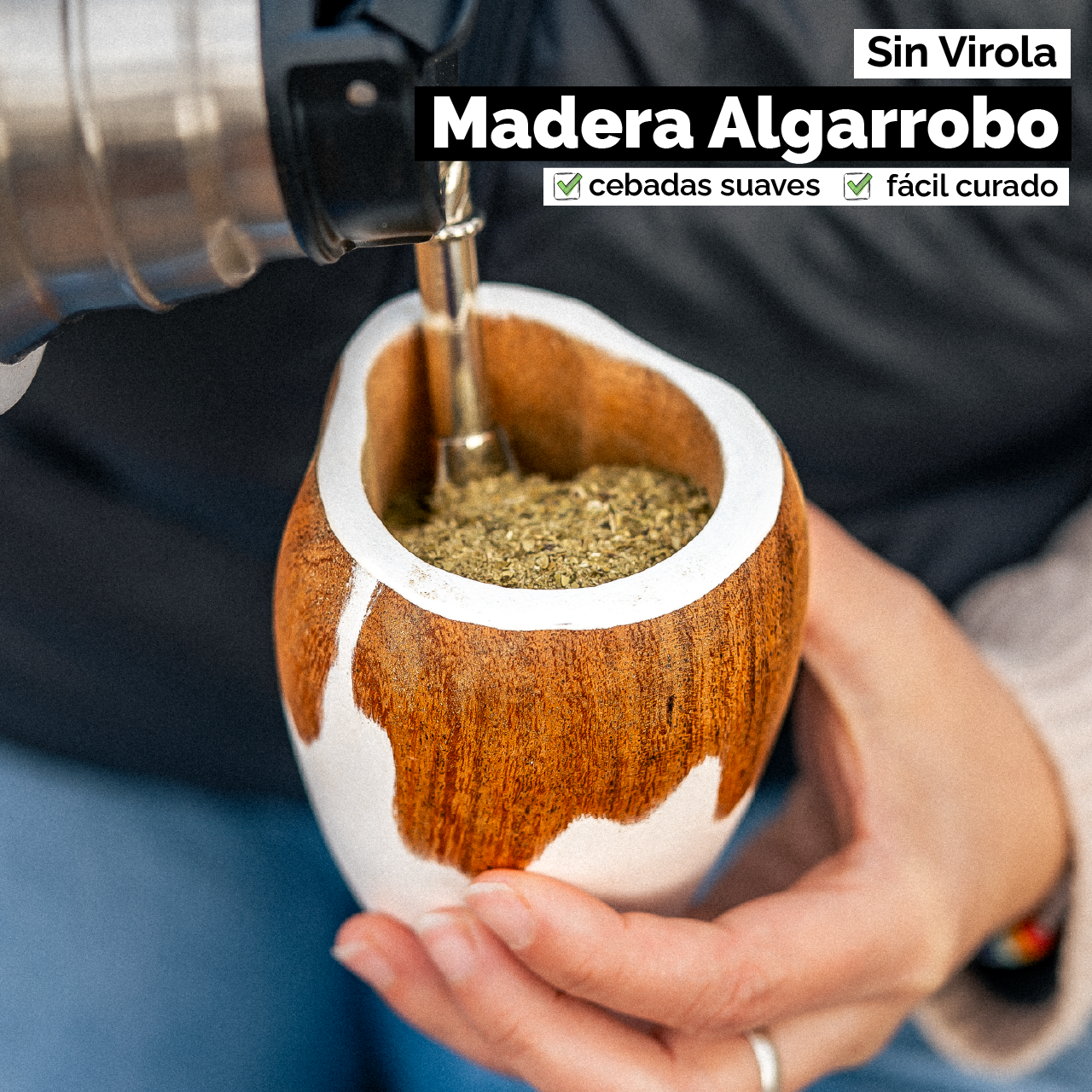 Mate Ranchero Cruz (Madera) - Rústico