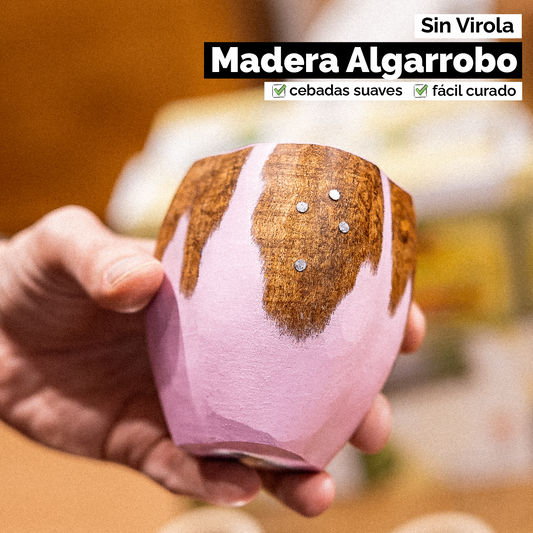 Mate Ranchero Cruz (Madera) - Pink