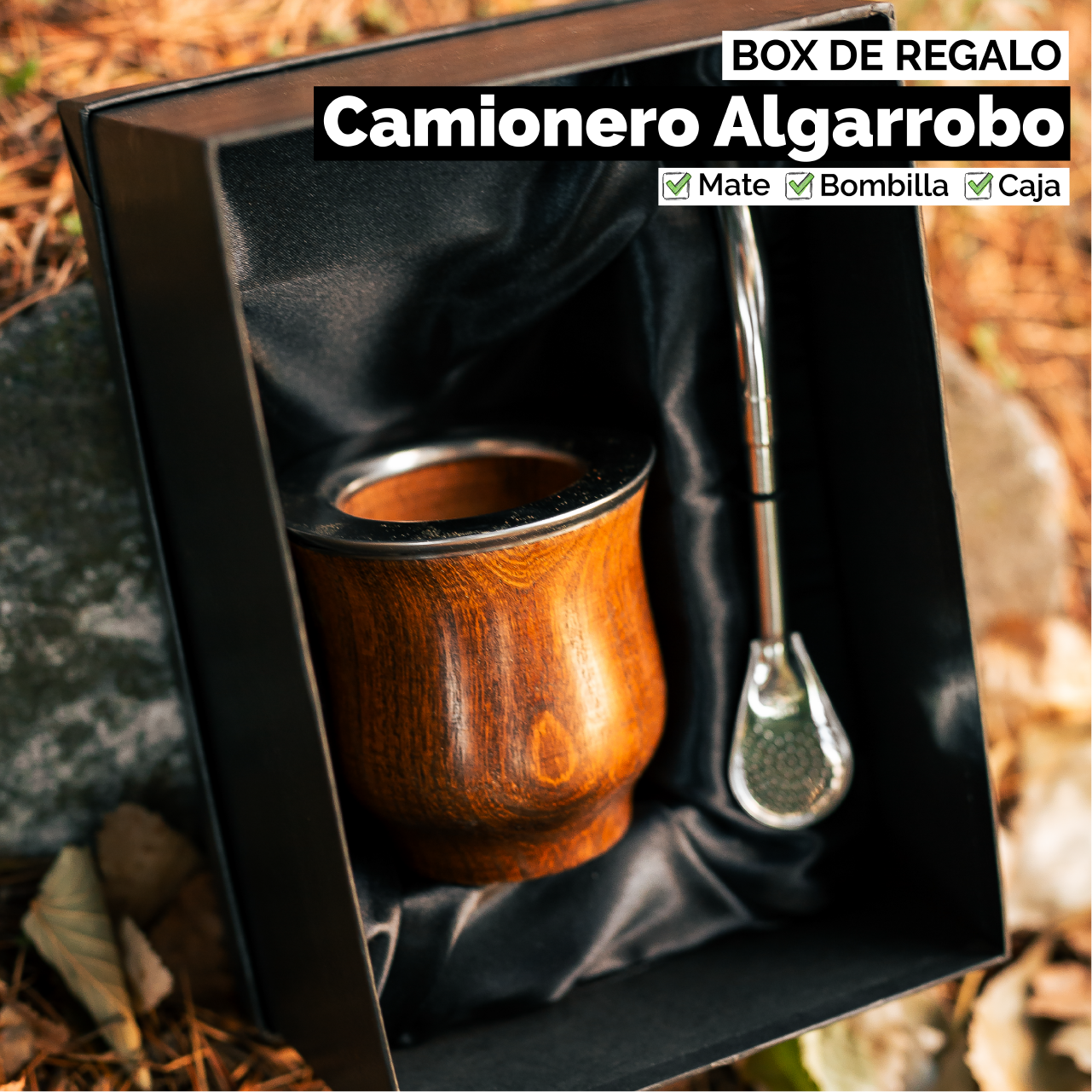 Combo Regalo - Mate Camionero Madera