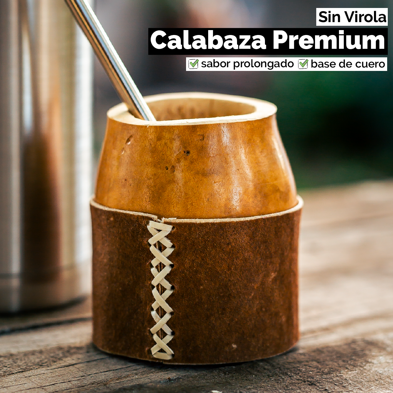 Mate Calabaza Criollo (con base) - Sin virola