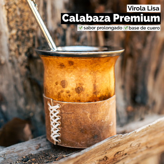 Mate Calabaza Criollo (con base) - Virola Acero