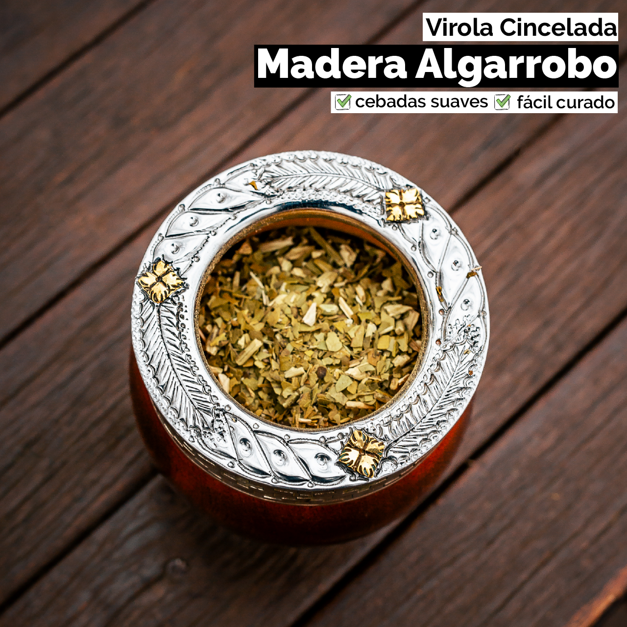 Mate Imperial (Madera) - Virola Cincelada