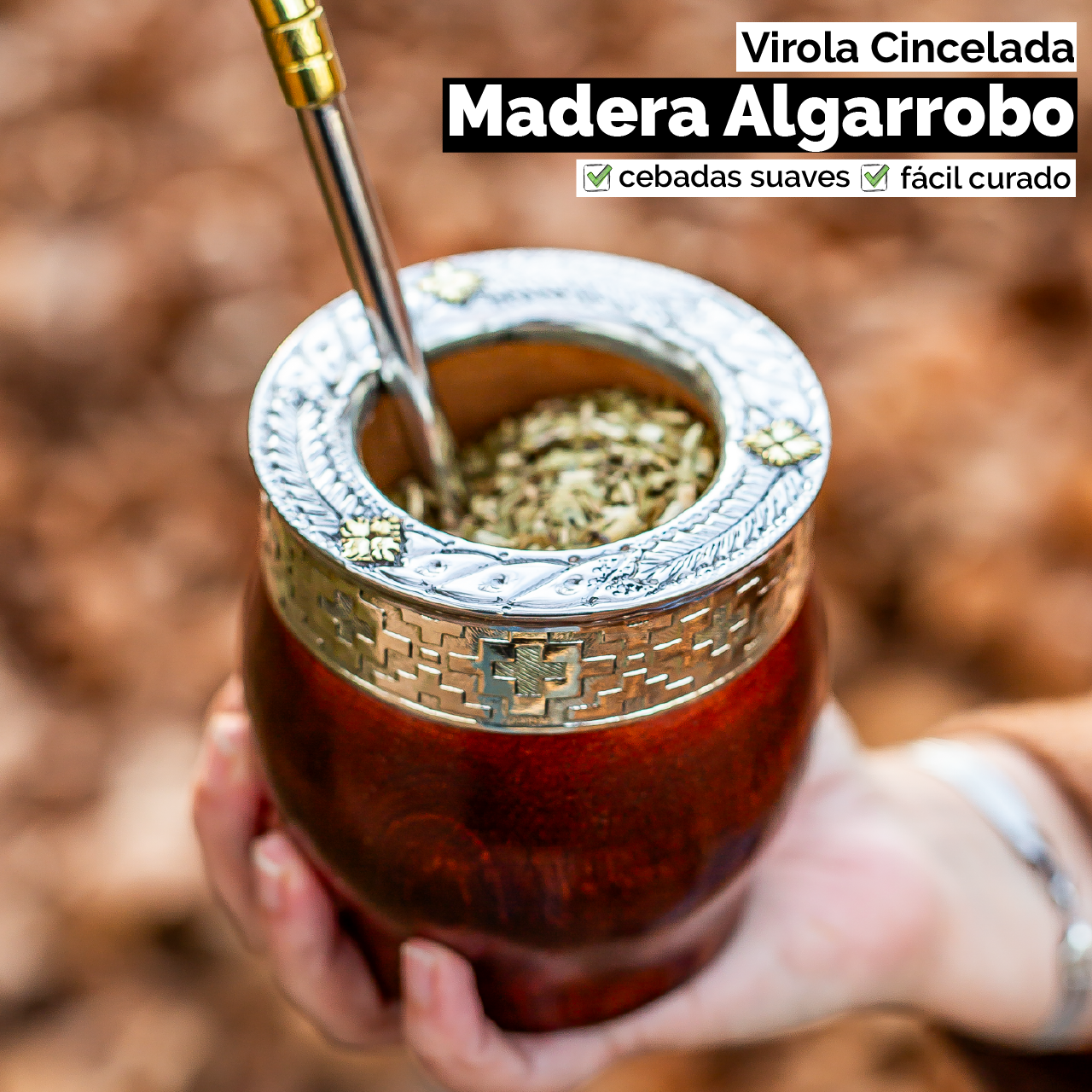 Mate Imperial (Madera) - Virola Cincelada