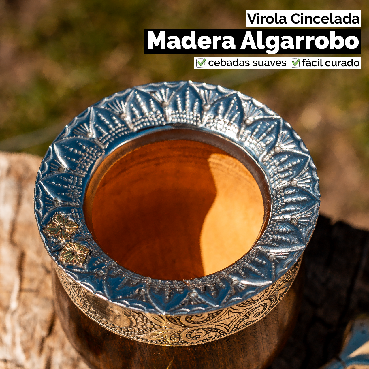 Mate Imperial (Madera) - Virola Cincelada