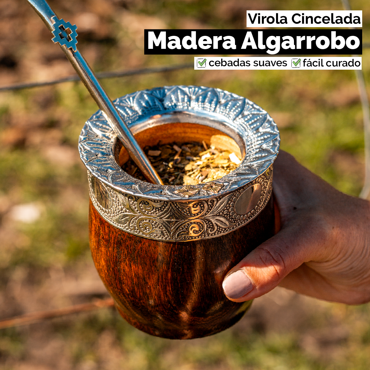 Mate Imperial (Madera) - Virola Cincelada